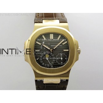 Nautilus 5712R-001 PPF 1:1 Best Edition Brown Dial on Brown Leather Strap A240 Super Clone V2