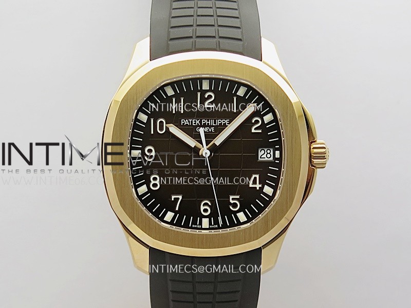 Aquanaut 5167R RG 3KF Best Edition Brown Dial on Brown Rubber Strap A324 Super Clone V2