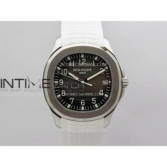 Aquanaut 5167 SS DDF 1:1 Best Edition Black Dial On White Strap Super Clone DD330