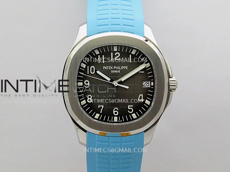 Aquanaut 5167 SS DDF 1:1 Best Edition Black Dial On Blue Strap Super Clone DD330