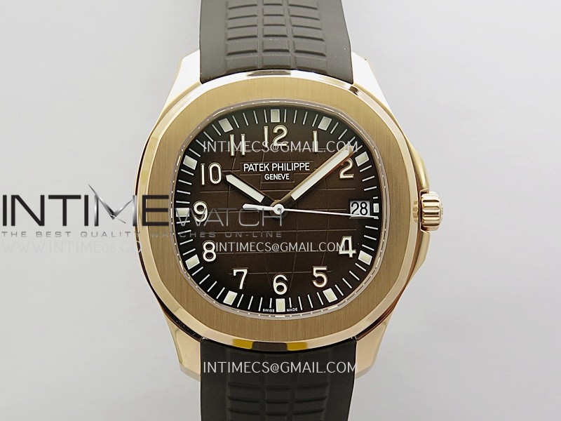 Aquanaut 5167 RG Gain Weight DDF 1:1 Best Edition Brown Dial On Brown Rubber Strap DD324 Super Clone