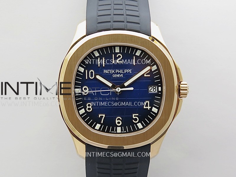 Aquanaut 5167 Gain Weight RG DDF 1:1 Best Edition Blue Dial On Blue Rubber Strap Super Clone DD330