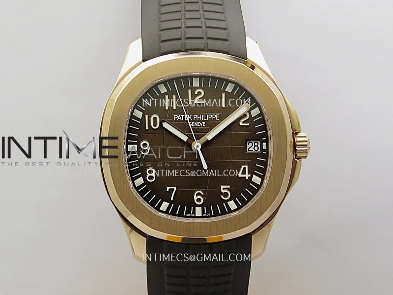 Aquanaut 5167 Gain Weight RG DDF 1:1 Best Edition Brown Dial On Brown Rubber Strap Super Clone DD330