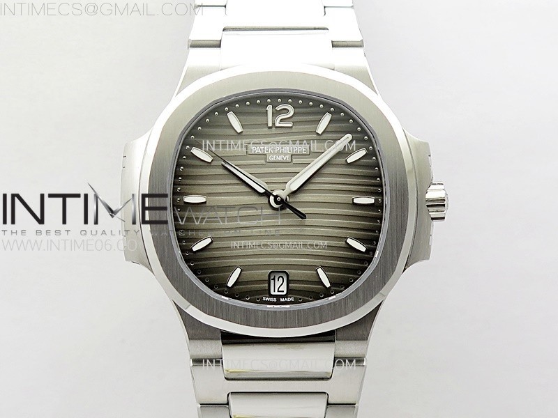 Nautilus 7118 New Version Ladies PPF 1:1 Best Edition Gray Dial on SS Bracelet A324 Super Clone