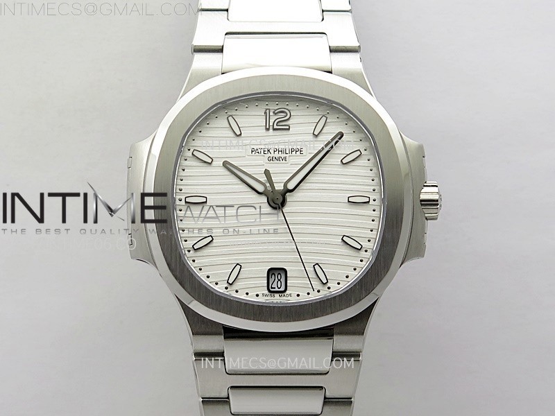Nautilus 7118 New Version Ladies PPF 1:1 Best Edition White Dial on SS Bracelet A324 Super Clone