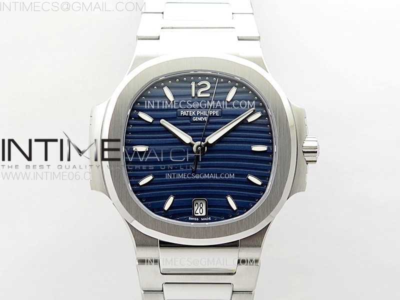 Nautilus 7118 New Version Ladies PPF 1:1 Best Edition Blue Dial on SS Bracelet A324 Super Clone