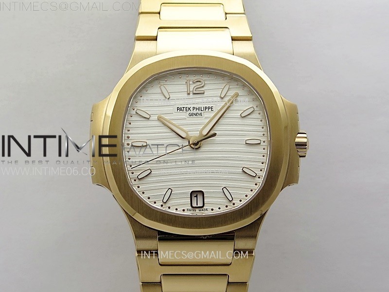 Nautilus 7118 New Version Ladies RG PPF 1:1 Best Edition White Dial on RG Bracelet A324 Super Clone