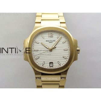Nautilus 7118 New Version Ladies RG PPF 1:1 Best Edition White Dial on RG Bracelet A324 Super Clone