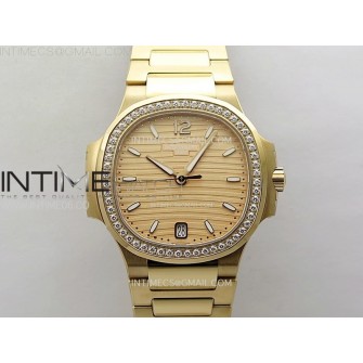 Nautilus 7118 New Version Ladies Diamonds Bezel RG PPF 1:1 Best Edition RG Dial on RG Bracelet A324 Super Clone