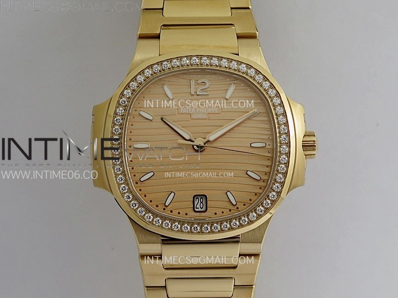 Nautilus 7118/1200R-010 Diamonds Bezel RG PPF 1:1 Best Edition RG Dial on RG Bracelet A324 Super Clone