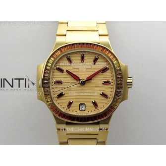 Nautilus 7118/1300R-001 Color Diamonds Bezel RG PPF 1:1 Best Edition RG Dial on RG Bracelet A324 Super Clone