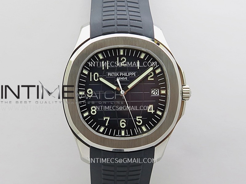 Aquanaut 5168G 42mm Gain Weight SS DDF 1:1 Best Edition Blue Dial On Blue Rubber Strap Super Clone DD330