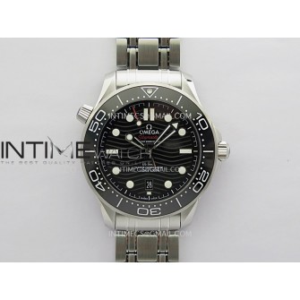 Seamaster Diver 300M Black Ceramic Bezel V4 VSF 1:1 Best Edition Black Dial On SS Bracelet Super Clone Asian 8800