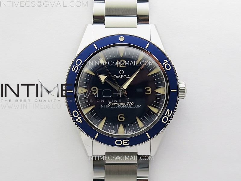 Seamaster 300 Heritage VSF 1:1 Best Edition Blue Dial on SS Bracelet A8912 Super Clone