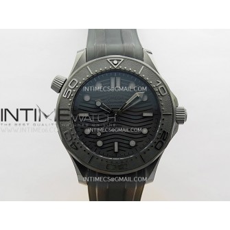 Seamaster Diver 300M Black Ceramic V4 VSF 1:1 Best Edition Black Dial On Black Rubber Strap Super Clone Asian 8806