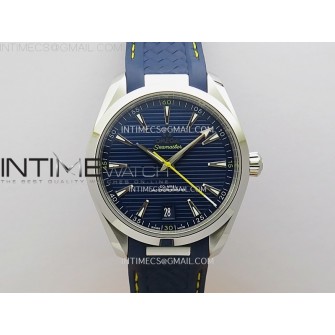 Aqua Terra 150M Master VSF 1:1 Best Edition Blue Dial Yellow Second On Blue Rubber Strap A8900 Super Clone