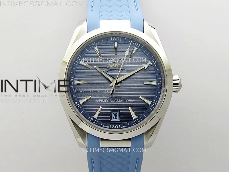 Aqua Terra 41mm VSF 1:1 Best Edition Summer Blue Dial on Blue Rubber Strap A8900 Super Clone