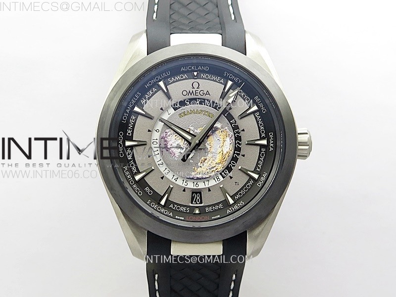 Aqua Terra 150M 43mm 24 Ti VSF 1:1 Best Edition Gray Dial on Black Rubber Strap A8938 Super Clone