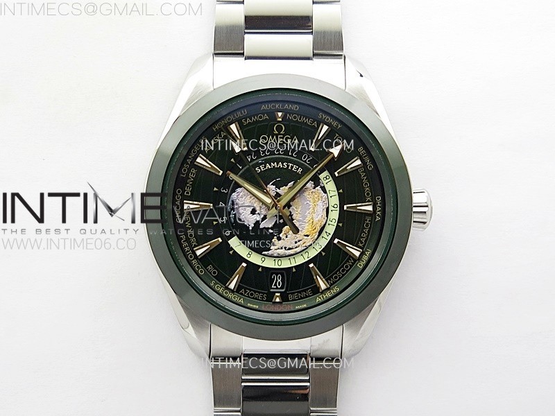 Aqua Terra 150M 43mm 24 VSF 1:1 Best Edition Green Dial on SS Bracelet A8938 Super Clone