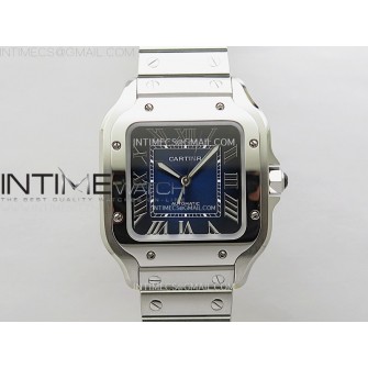 Santos de Cartier 35mm SS BVF 1:1 Best Edition Blue Dial on SS SmartLinks Bracelet MIYOTA 9015