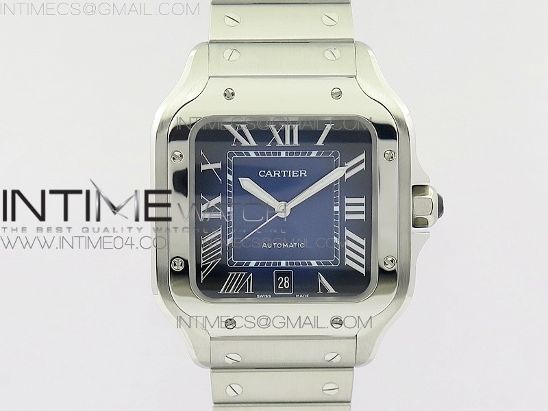 Santos de Cartier 40mm 2018 BVF 1:1 Best Edition Blue Dial on SS SmartLinks Bracelet MIYOTA 9015