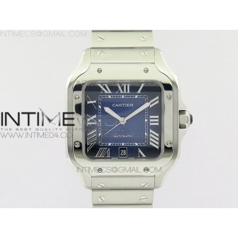 Santos de Cartier 40mm 2018 BVF 1:1 Best Edition Blue Dial on SS SmartLinks Bracelet MIYOTA 9015