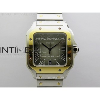 Santos de Cartier 40mm SS/YG BVF 1:1 Best Edition Gray Dial on SS/YG SmartLinks Bracelet MIYOTA 9015