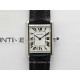 Tank Must Ladies 22mm SS AF 1:1 Best Edition White Dial on Black Leather Strap Ronda Quartz