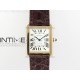 Tank Solo Ladies 25mm RG AF 1:1 Best Edition White Dial on Brown Leather Strap Ronda Quartz