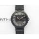 Ballon Bleu 42mm DLC 3KF 1:1 Best Edition Black Texture Dial on Black Leather Strap A2824