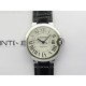 Ballon Bleu 36mm SS 3KF 1:1 Best Edition White Textured Dial on Black Leather Strap A076