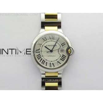 Ballon Bleu 42mm SS/YG 3KF 1:1 Best Edition White Texture Dial on SS Bracelet A2824