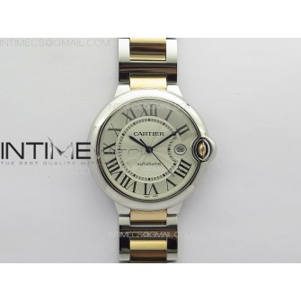 Ballon Bleu 42mm SS/RG 3KF 1:1 Best Edition White Texture Dial on SS Bracelet A2824