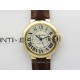 Ballon Bleu 33mm RG 3KF 1:1 Best Edition White Textured Dial on Brown Leather Strap A076