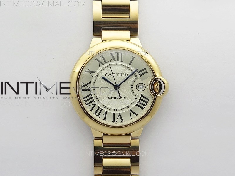 Ballon Bleu 42mm RG 3KF 1:1 Best Edition White Texture Dial on SS Bracelet A2824