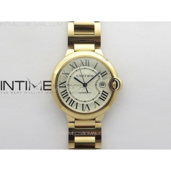 Ballon Bleu 42mm RG 3KF 1:1 Best Edition White Texture Dial on SS Bracelet A2824