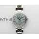 Ballon Bleu 33mm Diamonds Bezel SS 3KF 1:1 Best Edition Ice Blue Dial on SS Bracelet A076
