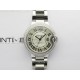 Ballon Bleu 33mm Diamonds Bezel SS 3KF 1:1 Best Edition White Textured Dial on SS Bracelet A076