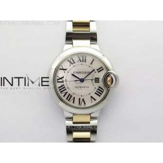 Ballon Bleu 33mm SS/RG 3KF 1:1 Best Edition White MOP Dial on SS Bracelet A076