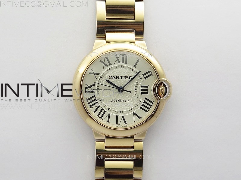 Ballon Bleu 36mm RG 3KF 1:1 Best Edition White Textured Dial on SS Bracelet A076