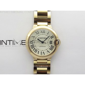 Ballon Bleu 36mm RG 3KF 1:1 Best Edition White Textured Dial on SS Bracelet A076