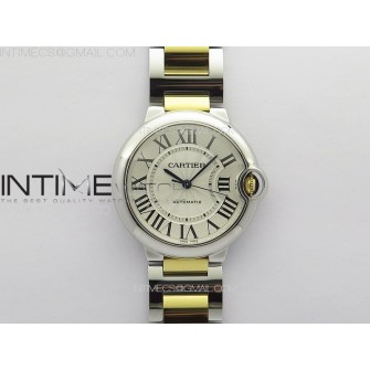 Ballon Bleu 36mm SS/YG 3KF 1:1 Best Edition White Textured Dial on SS Bracelet A076