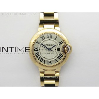 Ballon Bleu 33mm RG 3KF 1:1 Best Edition White Textured Dial on SS Bracelet A076