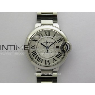 Ballon Bleu 33mm SS AF 1:1 Best Edition White Textured Dial On SS Bracelet Super Clone A1853