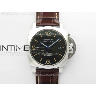 Pre Order PAM1116  SS VSF 1:1 Best Edition Green Dial on Brown Leather Strap P.9010 Super Clone