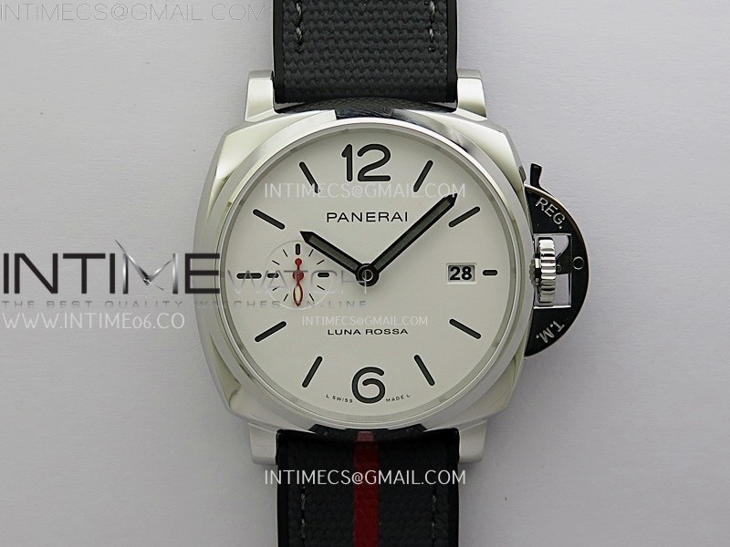 PAM1381 Z 42mm VSF 1:1 Best Edition White Dial on Black Rubber Strap P900