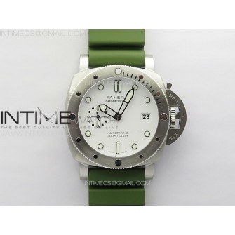 PAM1226 Y VSF 1:1 Best Edition White Dial on Green Rubber Strap P.900 Super Clone