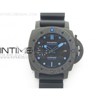 PAM 960 Carbotech 42mm VSF Best Edition Black Dial Blue Markers on Rubber Strap P.9010 Clone