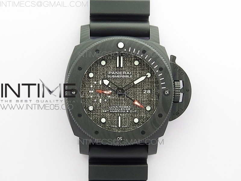 PAM 1039 Carbotech VSF Best Edition Dark Grey Sail Dial on Rubber Strap P.9010 Clone