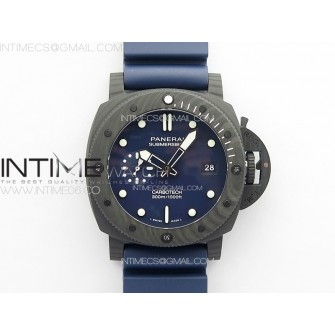 PAM 1232 Carbotech 44mm VSF Best Edition Blue Dial Blue Markers on Blue Rubber Strap P.9010 Clone